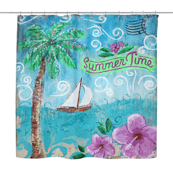 Summertime Shower Curtain Jan Marvin Art Studio