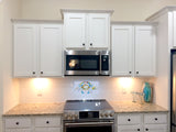 Crab & Shells Tile Mural, High Quality (won't fade), Indoor or Outdoor, Beach Wall Tiles, Backsplash, Shower, Mosaic