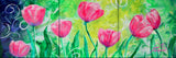 Dancing Tulips Tile Mural, High Quality (won't fade), Indoor or Outdoor, Beach Wall Tiles, Backsplash, Shower, Mosaic