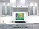 Dancing Tulips Tile Mural, High Quality (won't fade), Indoor or Outdoor, Beach Wall Tiles, Backsplash, Shower, Mosaic
