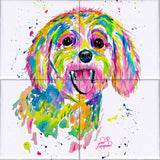 Maltese Bichon Frise Tile Mural, High Quality (won't fade), Indoor or Outdoor, Wall Tiles, Backsplash, Shower