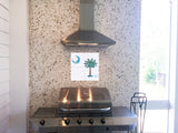 Palmetto Tree & Moon Tile Mural, High Quality (won't fade), Indoor or Outdoor, Beach Wall Tiles, Backsplash, Shower, Mosaic