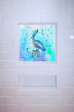 Pelican w/background Tile Mural, High Quality (won't fade), Indoor or Outdoor, Beach Wall Tiles, Backsplash, Shower, Mosaic