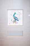 Pelican w/Paint Tile Mural, High Quality (won't fade), Indoor or Outdoor, Beach Wall Tiles, Backsplash, Shower, Mosaic