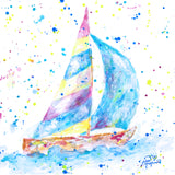 Sailboat Tile Mural, High Quality (won't fade), Indoor or Outdoor, Beach Wall Tiles, Backsplash, Shower, Mosaic