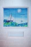 Sailing Tile Mural, High Quality (won't fade), Indoor or Outdoor, Beach Wall Tiles, Backsplash, Shower, Mosaic