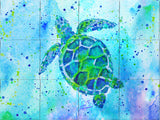 Turtle with background Tile Mural, High Quality (won't fade), Indoor or Outdoor, Beach Wall Tiles, Backsplash, Shower, Mosaic