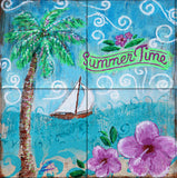 Summertime Tile Mural, High Quality (won't fade), Indoor or Outdoor, Beach Wall Tiles, Backsplash, Shower, Mosaic