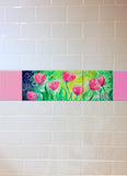 Dancing Tulips Tile Mural, High Quality (won't fade), Indoor or Outdoor, Beach Wall Tiles, Backsplash, Shower, Mosaic