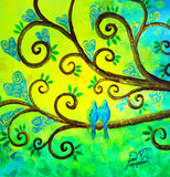 Bluebirds Tile Mural, High Quality (won't fade), Indoor or Outdoor, Beach Wall Tiles, Backsplash, Shower, Mosaic