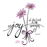 Joy of the Lord Tile Mural (pink), High Quality (won't fade), Indoor or Outdoor, Kitchen, Bath, Backsplash, Shower, Mosaic, Commercial & Residential