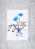 Joy of the Lord Tile Mural (blue), High Quality (won't fade), Indoor or Outdoor, Kitchen, Bath, Backsplash, Shower, Mosaic, Commercial & Residential