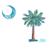 Palmetto Tree & Moon Tile Mural, High Quality (won't fade), Indoor or Outdoor, Beach Wall Tiles, Backsplash, Shower, Mosaic