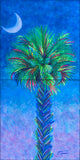Palm Tree at Night Tile Mural, High Quality (won't fade), Indoor or Outdoor, Kitchen, Bath, Backsplash, Shower, Mosaic, Commercial & Residential
