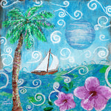 Sailing in the Summer Tile Mural, High Quality (won't fade), Indoor or Outdoor, Beach Wall Tiles, Backsplash, Shower, Mosaic