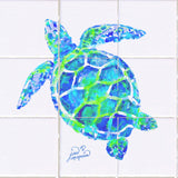 Turtle OnlyTile Mural, High Quality (won't fade), Indoor or Outdoor, Beach Wall Tiles, Backsplash, Shower, Mosaic
